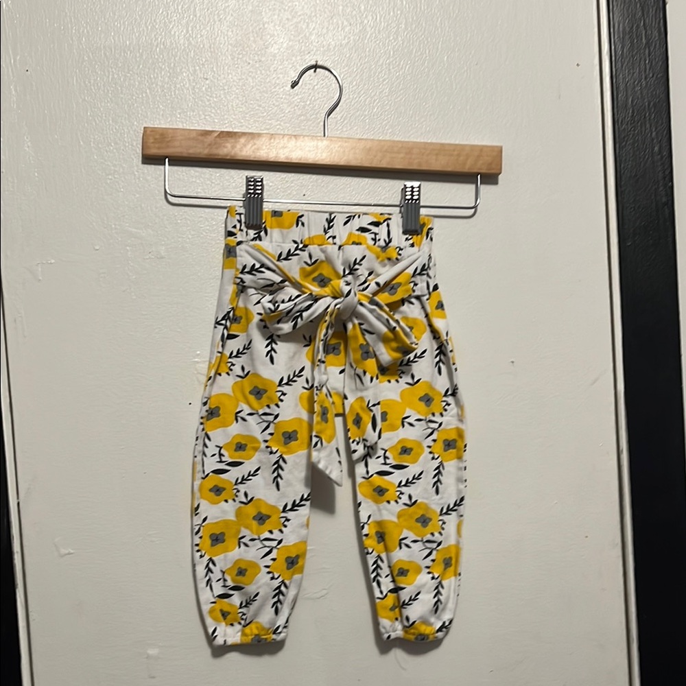 Floral Yellow and White Infant Bottoms